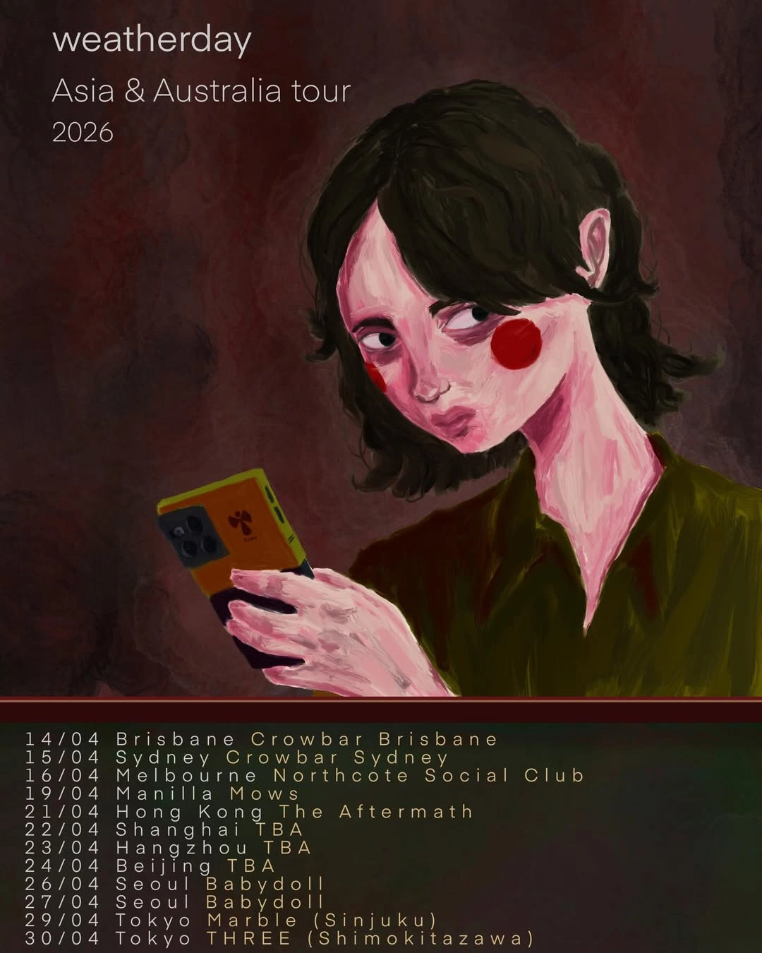 weatherday演唱會 | weatherday 亞洲巡迴演唱會 2026 香港站優先購票/公開發售日期/票價/場地/座位表一覽