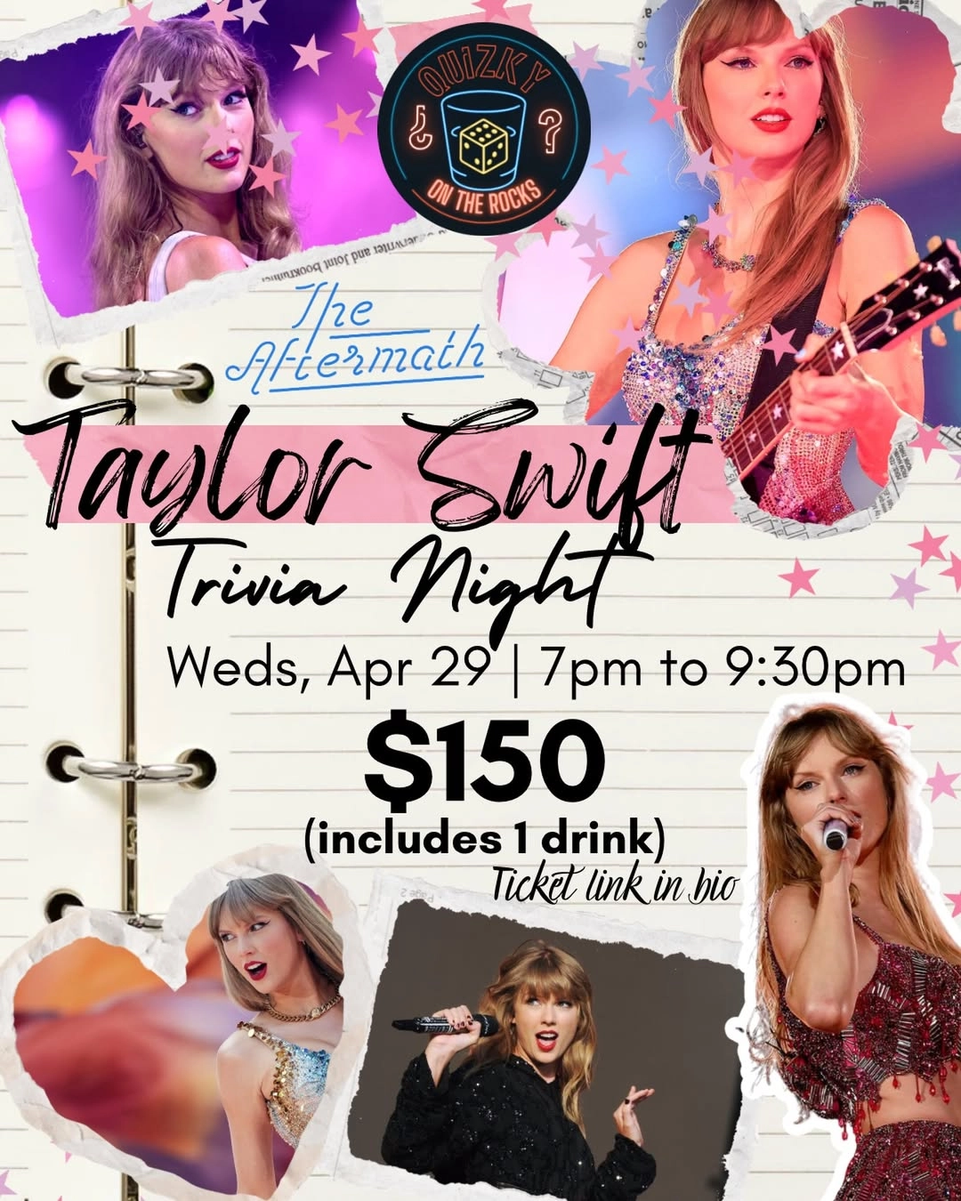 Taylor Swift Trivia Night!活動詳情/日期/時間/地點/票價一覽