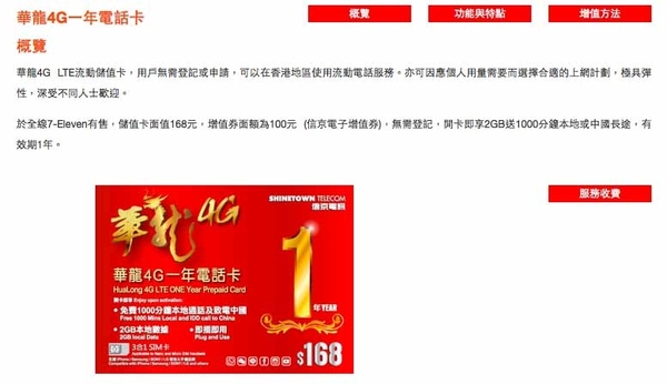 4G 手機上網全年只需 HK$168？