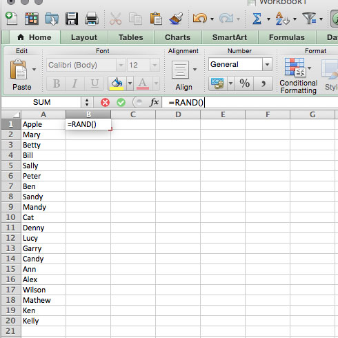 Excel 隨機抽取欄位秘技