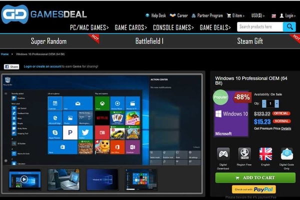 HK$29+ 網上平買 Win 10 啟動碼！