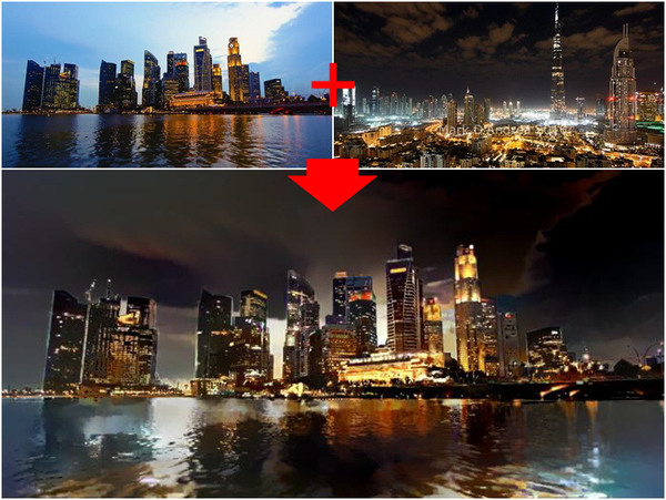 Photoshop 智能複製光線色彩 新演算法 夏變秋日變夜
