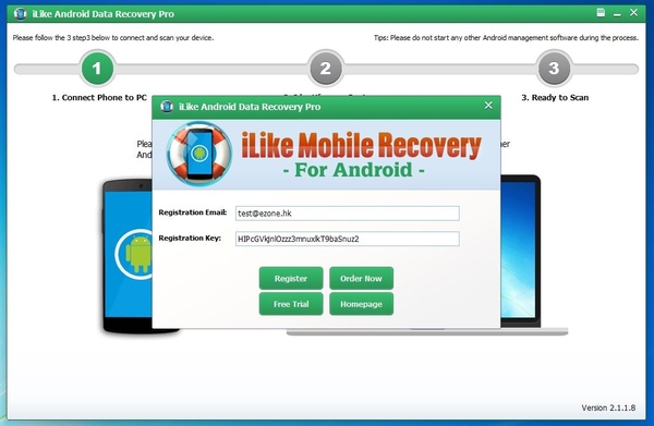 iLike Android Data Recovery Pro 下載網址及序號