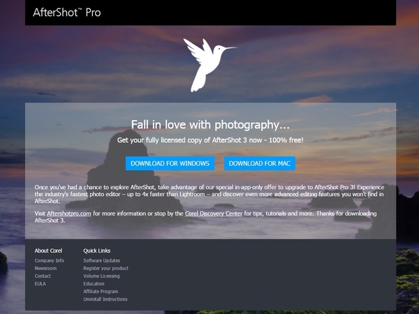 Corel AfterShot 3 限免下載 半價升級 Pro 版