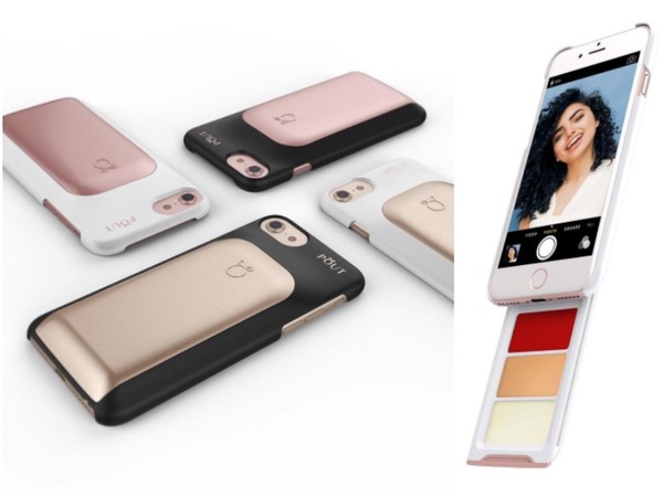 Pout iPhone 殻內有化妝粉盒？化妝補妝超方便