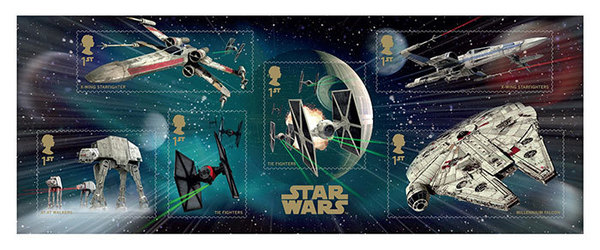【限量】《Star Wars Royal Mail Stamp Set》星球大戰紀念郵票