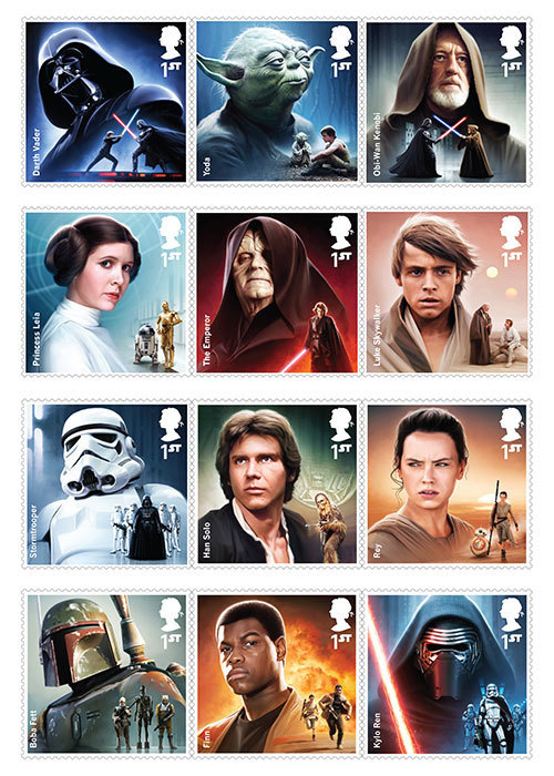 【限量】《Star Wars Royal Mail Stamp Set》星球大戰紀念郵票