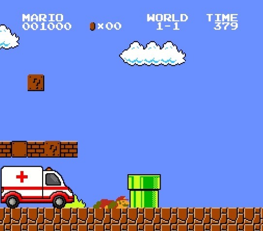 【爆笑】Mario 跌斷腳坐輪椅都可順利過關！