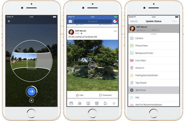 直接拍攝 360 度相片！Facebook App 引入原生支援 
