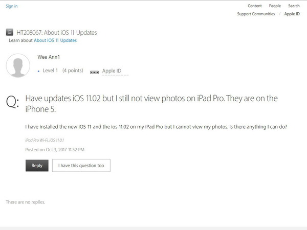 iOS 11.0.2 新 bugs 迅速出現？