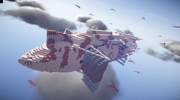 Minecraft 版天空之城世界歷 4 年終完成！最後超感動