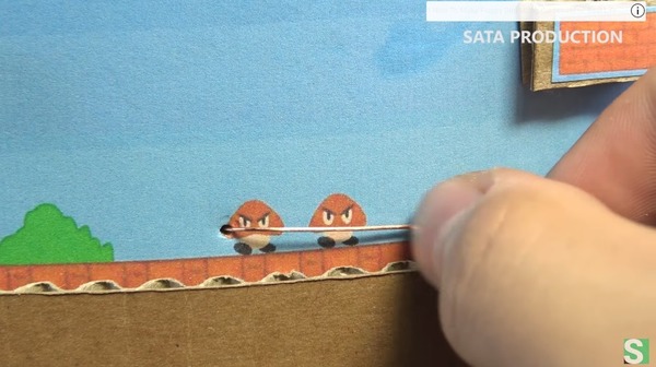 紙皮製立體 Super Mario Bros 遊戲機！一條命過關不容易