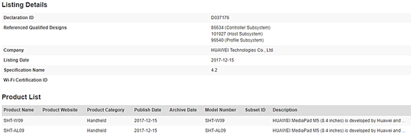 Huawei MediaPad M5曝光 Kirin 960+Android 8.0