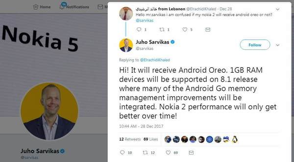 1GB RAM 手機也有 Android 8.1？Nokia 2 將獲升級