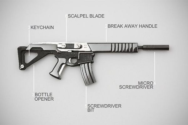 「迷你狙擊槍」多功能實用工具組！另類瑞士軍刀