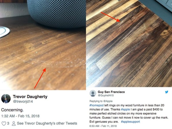 Apple 確認 HomePod 會為木製傢具留下白圈烙印