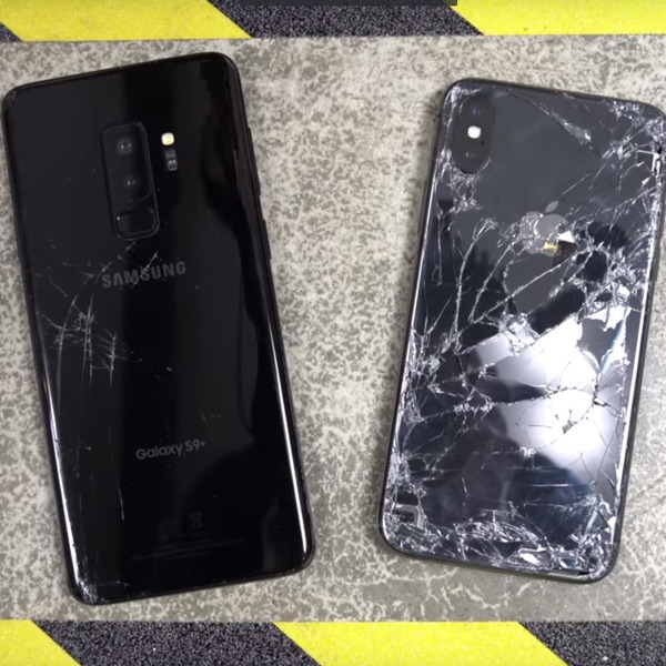 Samsung S9 Plus vs iPhone X 耐跌測試