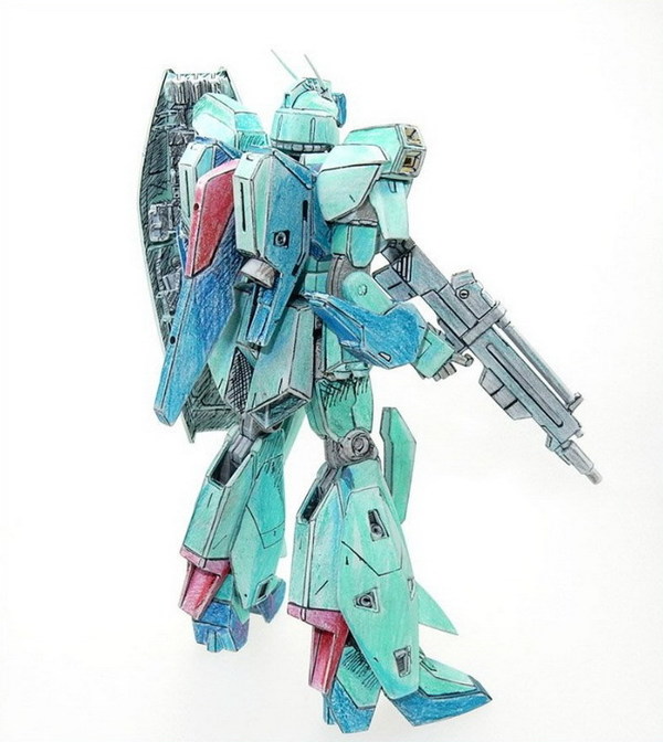 神人 DIY 木顏色 Gundam 模型！還以為是 3D 畫作喔