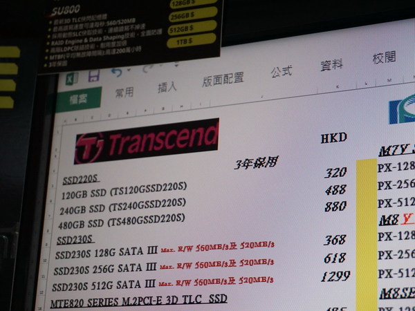SSD 售價拾級而下！  240GB 低見 HK$485！