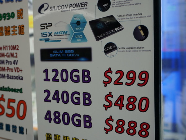 240GB SSD 支持位崩盤！  急跌低見 HK$465