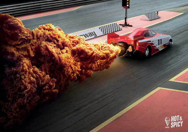 香港 KFC 搞鬼新廣告！火焰原來是炸雞？