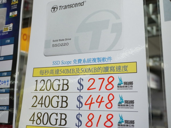 重回 2016 歷史低位！  240GB SSD 劈價尋底