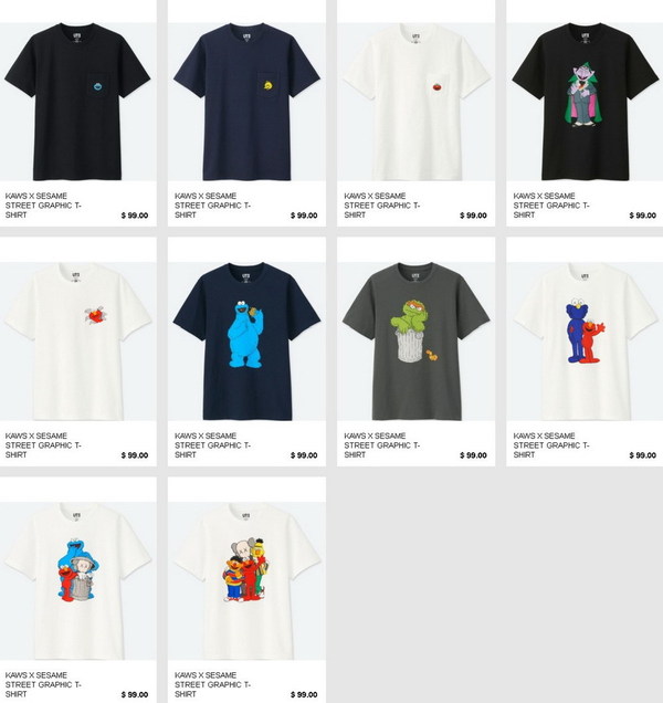 Uniqlo x KAWS x 芝麻街矚目聯乘！ 6 月尾香港推 UT 系列【附港版價錢】