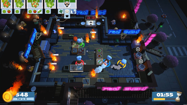 Overcooked 2行貨確認 4人合作煮食救世