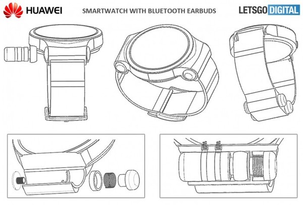Huawei 智能手錶設計申專利！可收納藍牙耳機？