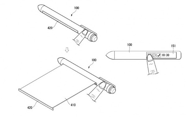 LG 手寫筆可伸縮採捲軸設計申請專利  代替手機勁過 S Pen？