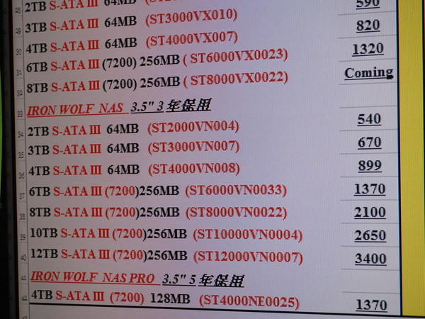 最平 HK$0.166 / GB！  3TB 硬碟跌破 HK$500