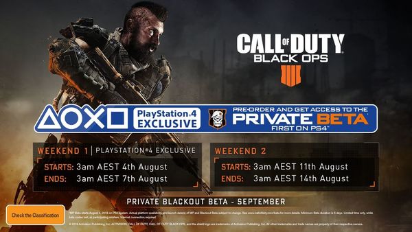 CoD：Black Ops 4公測 PS4平台周末限時搶先玩