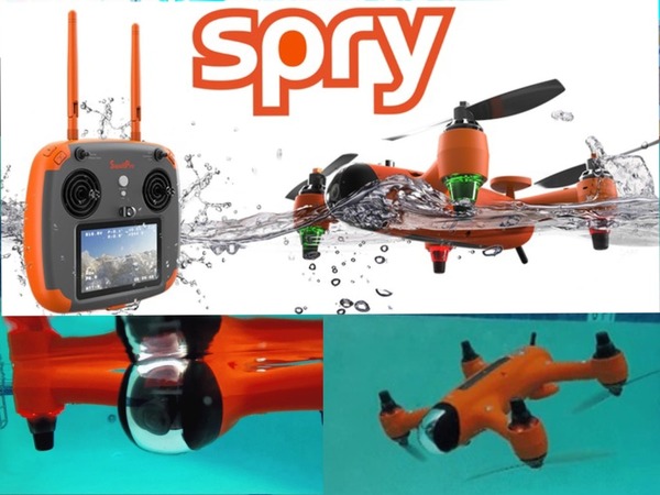 SPRY 航拍機可上天可潛水！水上起飛最高速達 70km/h