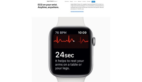 Apple Watch Series 4 ECG 功能只限美國使用 首發版本未有預載