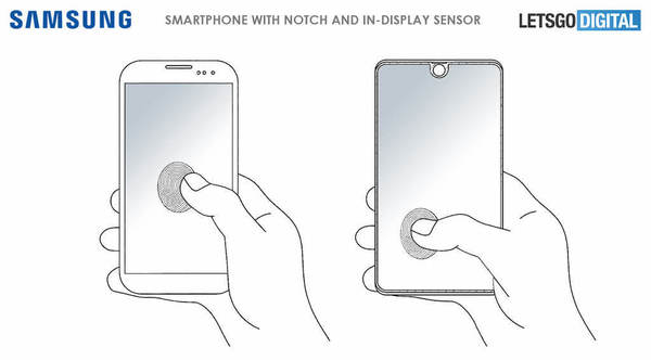Samsung 屏下指紋技術新專利曝光 或採 M 字額設計？