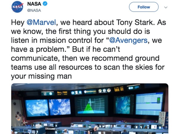 復仇者聯盟 4 Iron Man 被困太空有救？羅拔唐尼：很高興知道 NASA 在我背後支撐