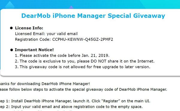 DearMob iPhone Manager 限免下載及安裝方法！