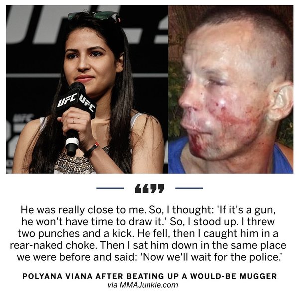 男笨賊惹錯 UFC 女子職業選手！企圖搶劫手機 被打到變豬頭滿臉血
