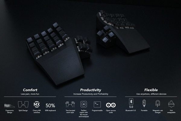 KICKSTARTER 眾籌！香港人設計 Designer Keyboard 藍牙人體工學機械鍵盤