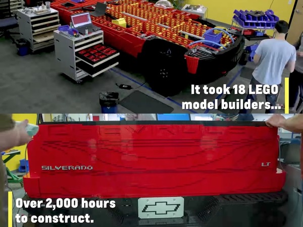 型爆 LEGO 版 1：1 Chevrolet 農夫車  為樂高新電影宣傳