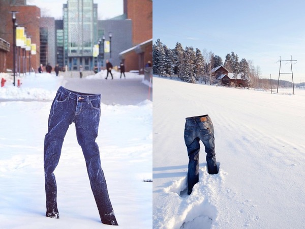 極地渦旋襲美！網民潮玩 Frozen Pants 牛仔褲棟篤企搞笑多過詭異？【多圖】