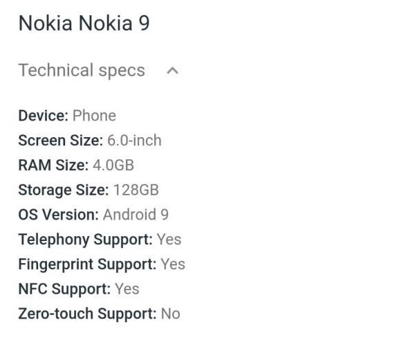 Nokia 9 Pureview 外形規格意外被 Google 流出
