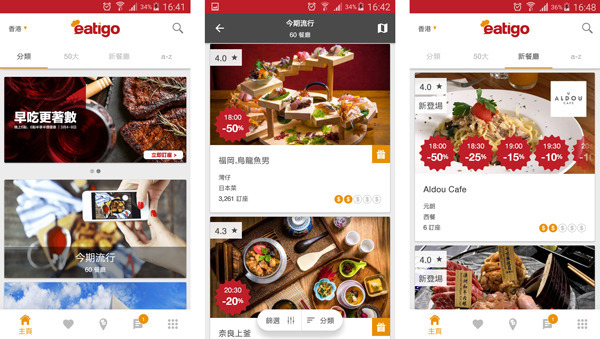 最強餐飲現金劵登場　一張通行近千餐廳　開eatigo app半價訂枱開飯！