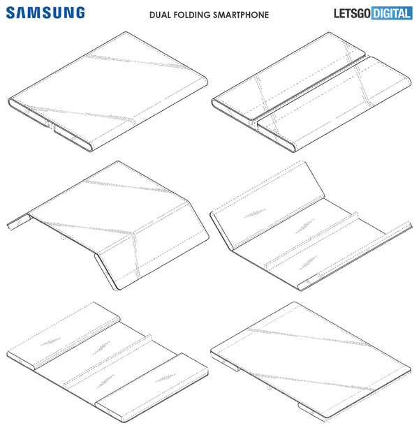 Samsung 雙摺屏裝置專利曝光