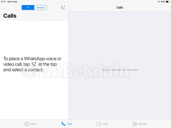 WhatsApp 開始測試 iPad 支援！最新截圖曝光！