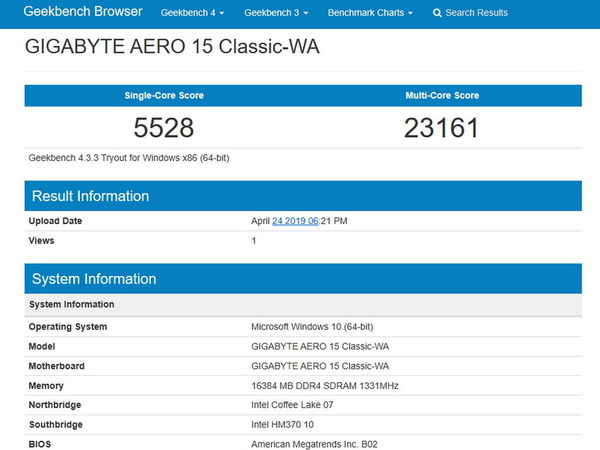 【測試】GIGABYTE AERO 15 Classic-WA     率先搭載 9 系 Core i7
