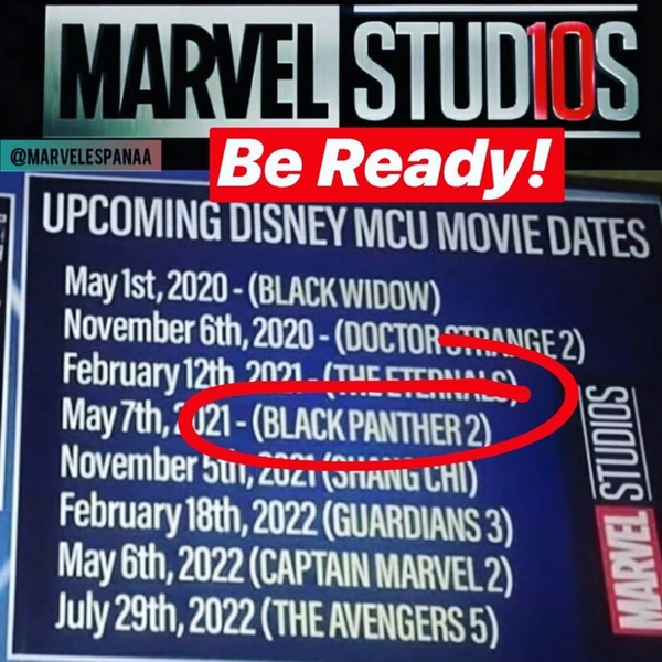 「黑豹」演員上載 Marvel 電影時間表！「復仇者聯盟 5」2022 年上映？