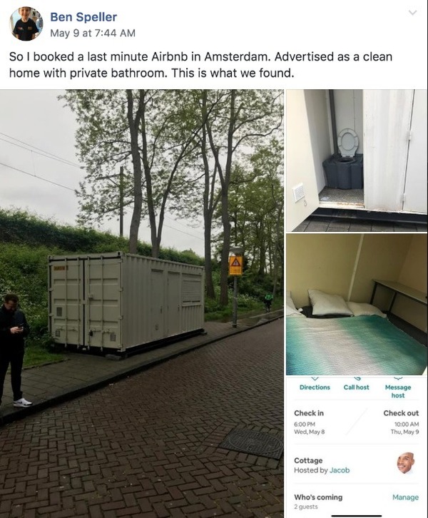 遊荷蘭訂 Airbnb 民宿竟是路邊貨櫃改裝？網民笑：伏伏伏伏伏