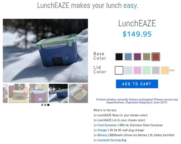 智能便攜加熱飯盒 LunchEAZE！上班族的「個人微波爐」？