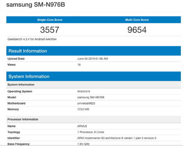 Samsung Galaxy Note 10 跑分曝光！12GB RAM 確認